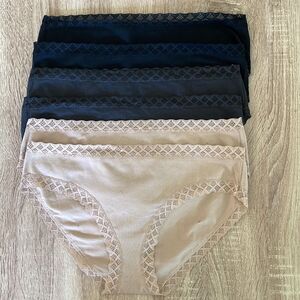 6) NEW natori bliss cotton girl panties L